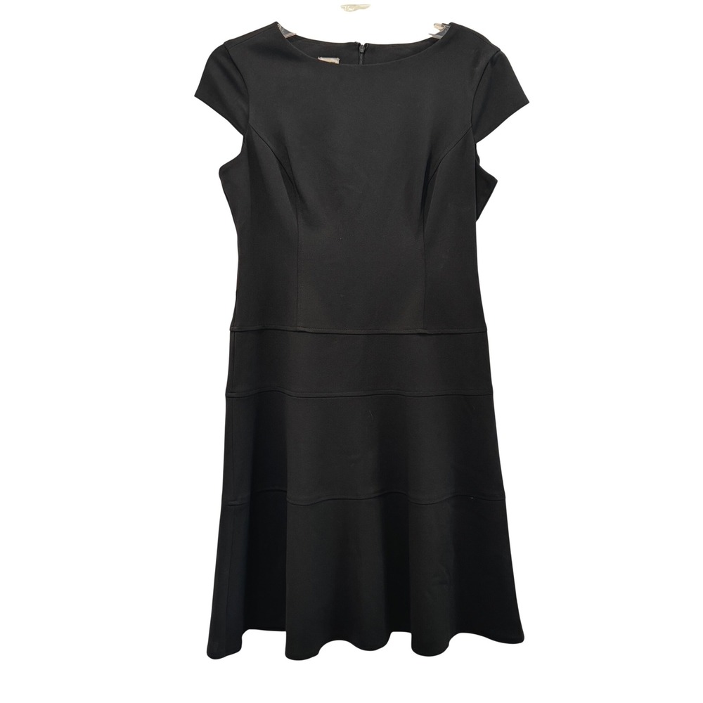 Anne Klein Dress Black Size 8 Womens Cap Sleeve‎ Office Business Cocktail Party